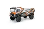 HobbyPlus DKR-4 Fortis 4X4 RC desert rally truck in white, black, and orange livery on a white background.