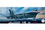 Fujimi 1/700 IJN Taiho Aircraft Carrier plastic model kit box art showing the ship at sea with aircraft.