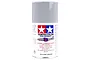 A 100ml spray paint can of Tamiya AS-7 Neutral Grey for aircraft models, featuring the Tamiya logo and safety warnings on a white background.