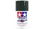 A 100ml can of Tamiya AS-13 Green (USAF) spray paint for aircraft models, featuring the Tamiya logo and a P-51 Mustang illustration.