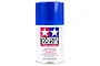 A 100ml can of Tamiya TS-89 Pearl Blue lacquer spray paint for plastic models, featuring the Tamiya logo and warning labels on a white background.