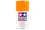 A 100ml can of Tamiya TS-96 Fluorescent Orange lacquer spray paint, featuring the Tamiya logo and safety warnings on a white background.