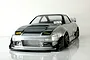 Pandora RC 1/10 RPS13 180SX Fujin (Wind God) | Origin Labo. Unpainted Body Shell - Clear PAB-4194