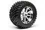 HPI 3.3" Savage Super Mudder Tyres on Chrome Ringz Rims - Glued Wheels 2Pcs 4726