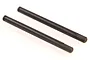 Two black metal suspension arm pins for RC vehicles, shown against a plain white background.