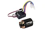 Surpass 60A electronic speed controller and brushed motor combo with wired connectors on a white background.