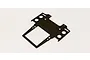 Kyosho carbon fibre upper deck RC chassis part shown flat on a white background.