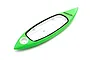 Green and white RC surfboard boat hull with ODYSEA branding against a plain white background.