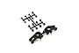 Kyosho Rear Hubs 2Pcs spare parts shown on a white background, including moulded plastic suspension parts and small components on sprues.
