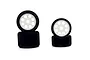 Kyosho 1/12 scale front and rear foam tyres with white rims displayed in a set of four against a white background.