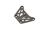 Kyosho aluminium front upper plate in gunmetal finish, shown on a plain white background.