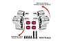GPM Aluminium Steering Hubs with Larger Outer Bearings 2Pcs - Silver MKV6021-S