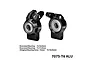 GPM Aluminium Rear Hubs with Larger Bearings in black, marked with L and R, shown on a white background with text specs.