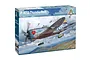 Italeri 1/48 P-47D Thunderbolt model kit box featuring an illustration of the fighter plane dropping bombs over a landscape.