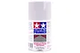 A 100ml can of Tamiya Surface Primer for plastic and metal in grey, featuring the Tamiya logo and safety warnings on a white background.
