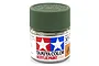 A 10ml jar of Tamiya XF-26 Deep Green flat acrylic paint with a green ridged screw-top lid against a white background.