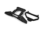 Maverick rear bumper set consisting of two black molded plastic RC car parts displayed on a white background.