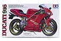 Tamiya 1/12 scale Ducati 916 motorcycle model kit box art showing a red Ducati motorcycle on a white background.