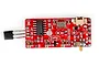 Syma red PCB main board with visible electronic components, solder joints, and an infrared receiver on a white background.