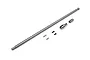 BlackZon steel centre driveshaft and drive cup set laid out on a clean white background.