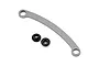 Maverick steering plate set featuring a curved metal plate and two black plastic bushings against a plain white background.
