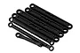 Maverick complete link set of 7 black plastic suspension links for RC cars against a white background.