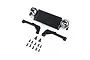Axial front radiator and light buckets set with brackets and hardware laid out on a white background.