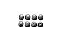 A set of eight dark grey nyloc nuts arranged in two rows of four against a clean white background.