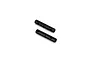 Two black metal distributor axles for RGT RC models shown side by side on a plain white background.
