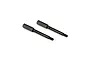 Two black metal RGT DIG block axles presented on a clean white background.