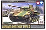 Tamiya 1/48 scale German Panzerkampfwagen Panther Type G model kit box art showing a camouflaged tank in a winter setting.