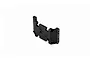 RGT black molded plastic gearbox plate showing mounting holes and structural ribs on a plain white background.