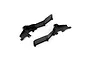Two black molded plastic fender guards shown from above on a clean white background.