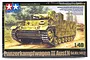 Tamiya 1/48 scale Panzerkampfwagen III Ausf.N plastic model kit box art showing a camouflaged German tank in a field.