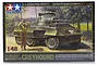 Tamiya 1/48 scale U.S. M8 Greyhound Light Armored Car plastic model kit box art showing the vehicle and a soldier in a field.