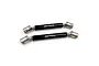 Two black and silver aluminium centre drive shafts with universal joints, labelled Yeah Racing.