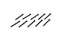Ten black metal button head screws arranged in two parallel rows on a plain white background.