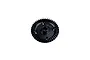 Black steel 43T differential ring gear with screw holes and engraved text 43T-12T on a plain white background.