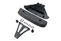 Losi Front Bumper Set including foam bumper, plastic mount brackets, bushes, and various screws on a white background.