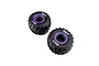 Losi 1/18 MT Tyres on Black Rims with Purple Rings - Glued Wheels 2Pcs LOS-4460