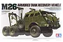 Tamiya 1/35 scale M26 Armored Tank Recovery Vehicle plastic model kit box art showing the olive drab military truck.