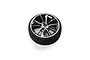 Spektrum 41mm IXSR replacement transmitter wheel with a dark metallic multi-spoke rim and black foam tire against a white background.
