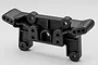 Black molded plastic front shock tower for MJX RC model, shown on a neutral background.