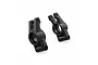 Two black molded plastic RC rear hubs shown against a clean white studio background.
