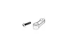 Black and white line drawing diagram showing an MJX RC servo horn and a mounting screw.