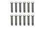 Diagram of twelve 2.5x12mm coarse thread countersunk head screws arranged in two rows of six on a white background.