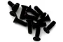 A cluster of black countersunk socket head screws shown against a plain white background.