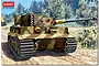 Academy 1/72 scale German Tiger-I late version tank plastic model kit box art showing a detailed tank in a field.