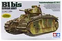 Tamiya 1/35 scale German B1 bis Panzerkampfwagen B2 740(f) plastic model kit box art showing a camouflaged tank and crew figure.