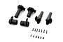 Kyosho Front Housing Set displayed on a clean white background, including black plastic housings and screws.